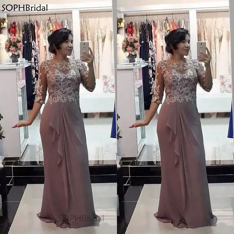 New Arrival Champagne Mother Of The Bride Dresses платье 2021 Lace Applique Ruched Chiffon Half Sleeves Evening Formal Dress
New Arrival Champagne Mother Of The Bride Dresses платье 2021 Lace Applique Ruched Chiffon Half Sleeves Evening Formal Dress