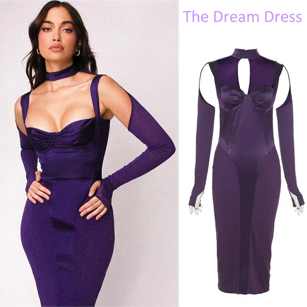 Girl's Autumn Winter Women Solid Long Sleeve Smooth Midi Dress Bodycon Sexy Streetwear Celebrity Party Elegant Club
Girl's Autumn Winter Women Solid Long Sleeve Smooth Midi Dress Bodycon Sexy Streetwear Celebrity Party Elegant Club