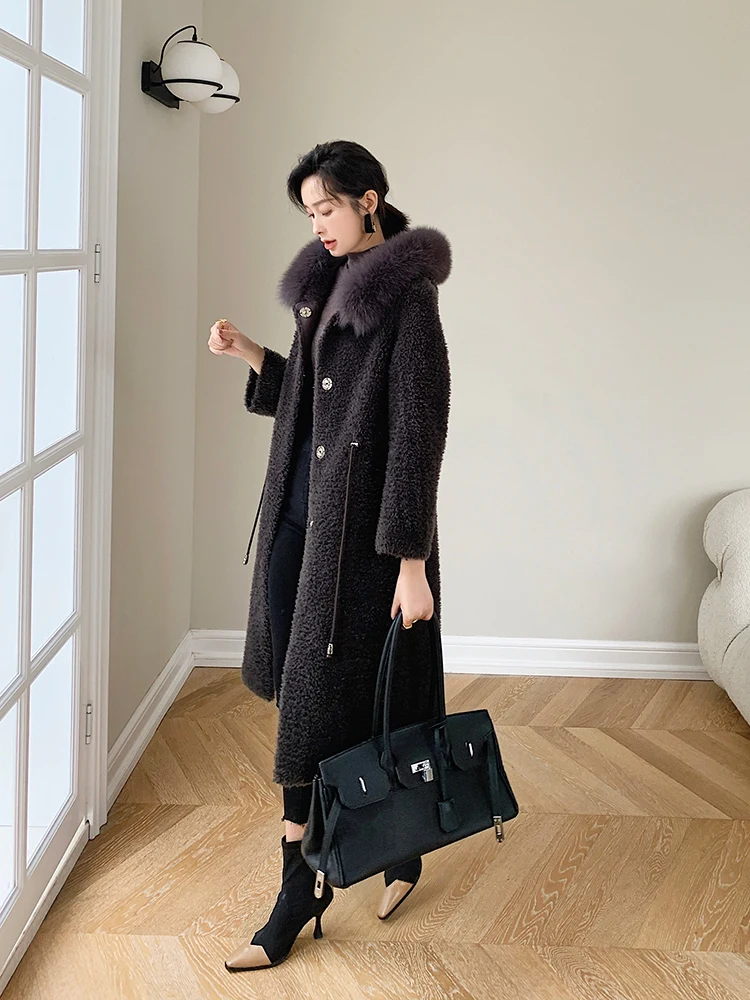JCHB 2021 Fashion Real Fur Coat Women 100% Wool Female Jacket Korean Winter Clothes Hooded Fox Fur Collar Ropa De Mujer Pph2903
JCHB 2021 Fashion Real Fur Coat Women 100% Wool Female Jacket Korean Winter Clothes Hooded Fox Fur Collar Ropa De Mujer Pph2903