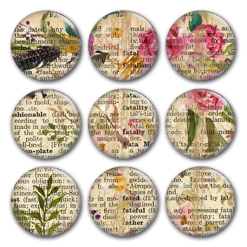 Letters Rose Flower Newspaper And Flower Round Photo Glass Cabochon Demo Flat Back Making Findings
Letters Rose Flower Newspaper And Flower Round Photo Glass Cabochon Demo Flat Back Making Findings