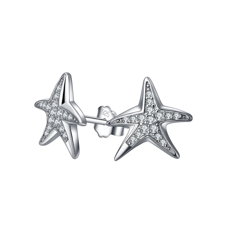 ANZIW Fashion 925 Sterling Silver Starfish CZ Stud Earring Silver Cute Stud Earrings Women Engagement Wedding Jewery Earrings 
ANZIW Fashion 925 Sterling Silver Starfish CZ Stud Earring Silver Cute Stud Earrings Women Engagement Wedding Jewery Earrings