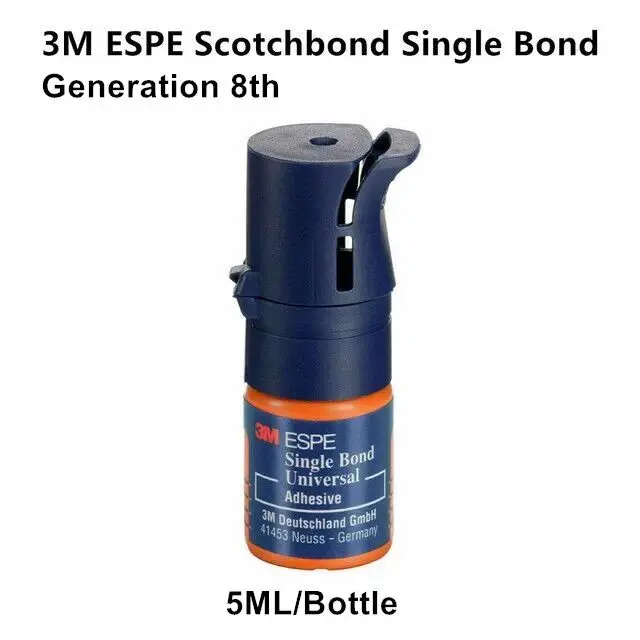 

5Bottles 3M ESPE Scotchbond Single Bond Dental Universal Adhesive Light Cure Composite Resin Bonding Agent Teeth Glue 5ML/Bottle