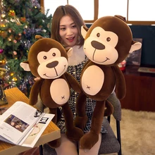 30-70cm 귀여운 귀여운 원숭이 인형 플러시 장난감 부드러운 베개 원숭이 플러시 동물 소년 소년 여자 친구 선물 WJ124 박제