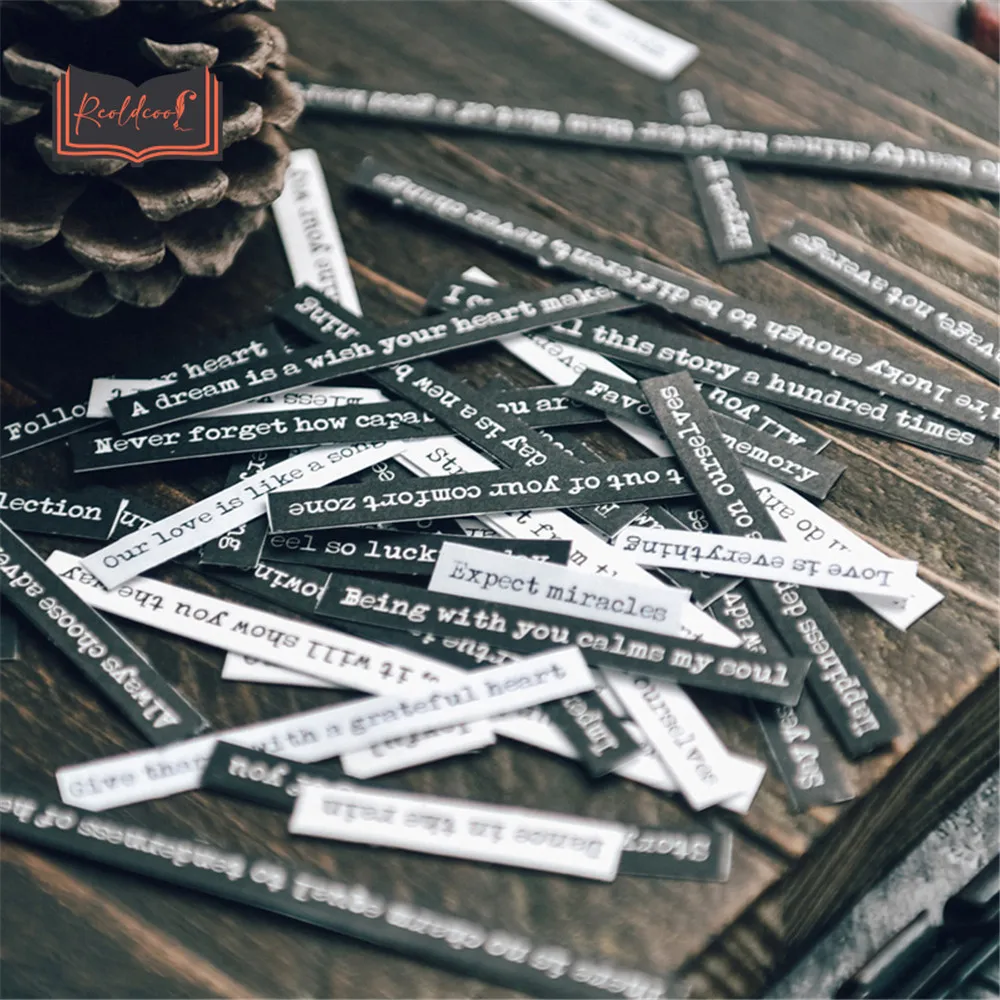 8 Sheets Simple Black and White English Phrase Stickers DIY Hand Account Scrapbook Materials Tags Album Decoration Stickers
8 Sheets Simple Black and White English Phrase Stickers DIY Hand Account Scrapbook Materials Tags Album Decoration Stickers
