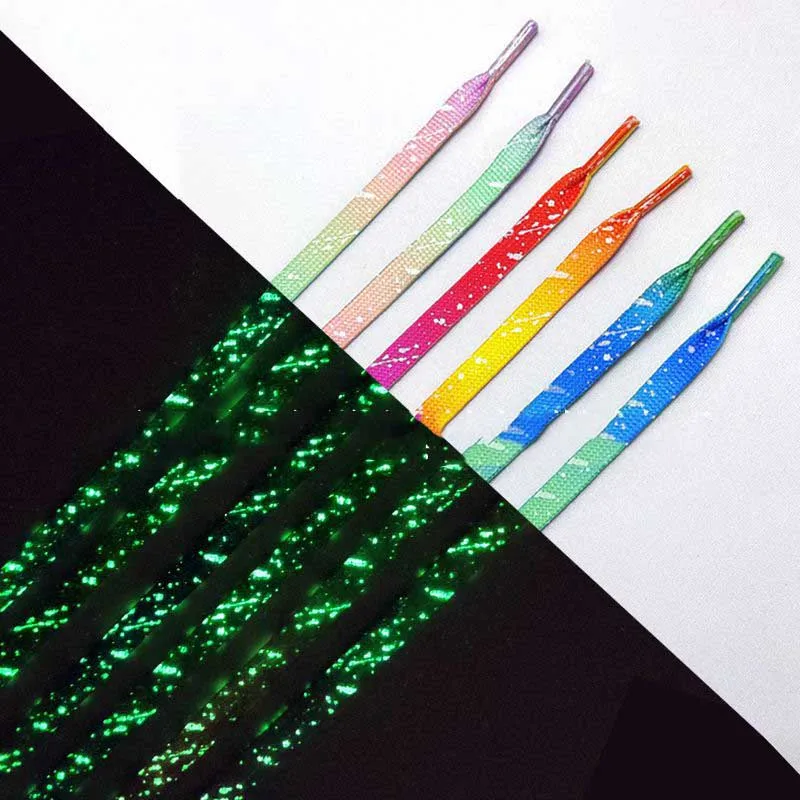 

New Luminous Shoe Laces Glowing Fluorescent Shoelaces For Sneakers Flat Laces Shoes Boot Shoelace 120/140/160CM Shoestrings1Pair