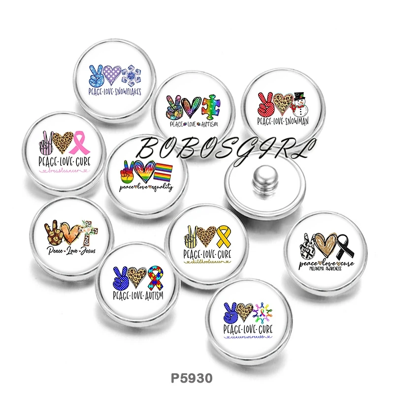 Peace Love Ribbon 12mm18mm 20mm Snap button jewelry DIY Bracelet Round photo glass cabochons P5930
Peace Love Ribbon 12mm18mm 20mm Snap button jewelry DIY Bracelet Round photo glass cabochons P5930