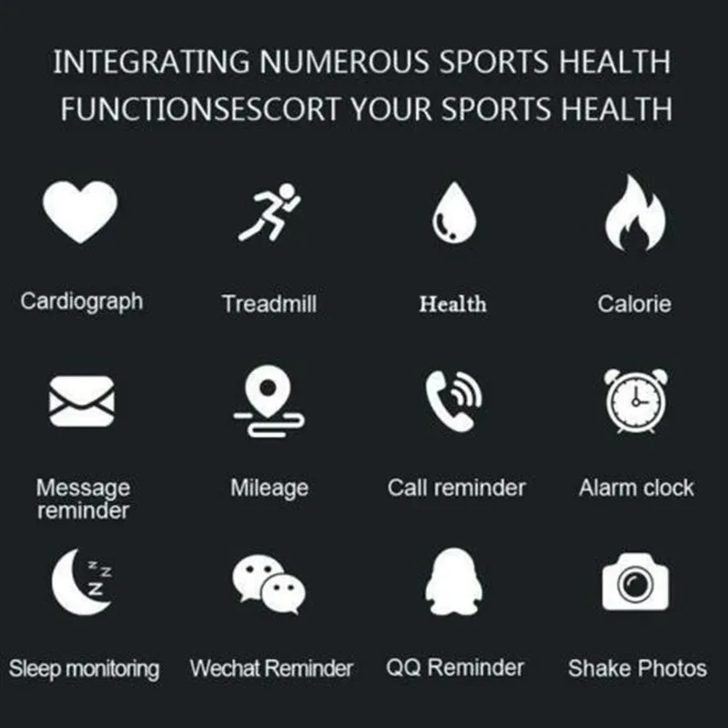 M5 Smarth Watch Sport Fitness Tracker Pedometer Heart Rate Blood Pressure Monitor Bluetooth-compatible M5 Band Smart Bracelet
M5 Smarth Watch Sport Fitness Tracker Pedometer Heart Rate Blood Pressure Monitor Bluetooth-compatible M5 Band Smart Bracelet