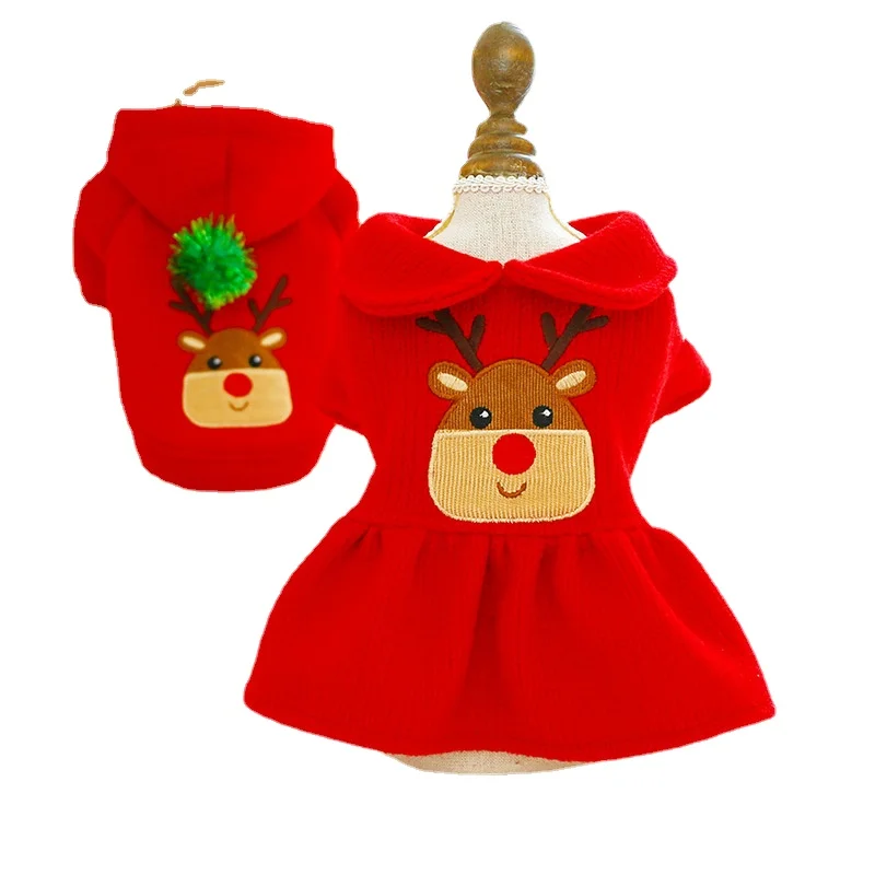 Pet Clothes Autumn and Winter New Warm Christmas Japanese New Year Celebration Christmas Elk 
Pet Clothes Autumn and Winter New Warm Christmas Japanese New Year Celebration Christmas Elk