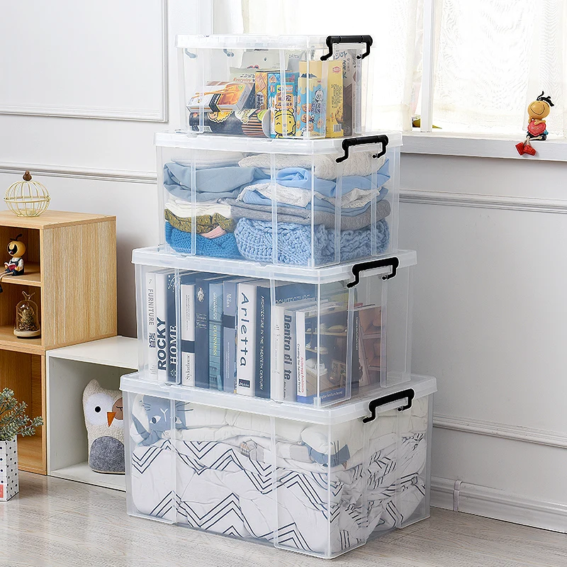 TT Extra Large Transparent Plastic Clothes Storage Box Thickened Transparent Covered Toy Storage Box
TT Extra Large Transparent Plastic Clothes Storage Box Thickened Transparent Covered Toy Storage Box