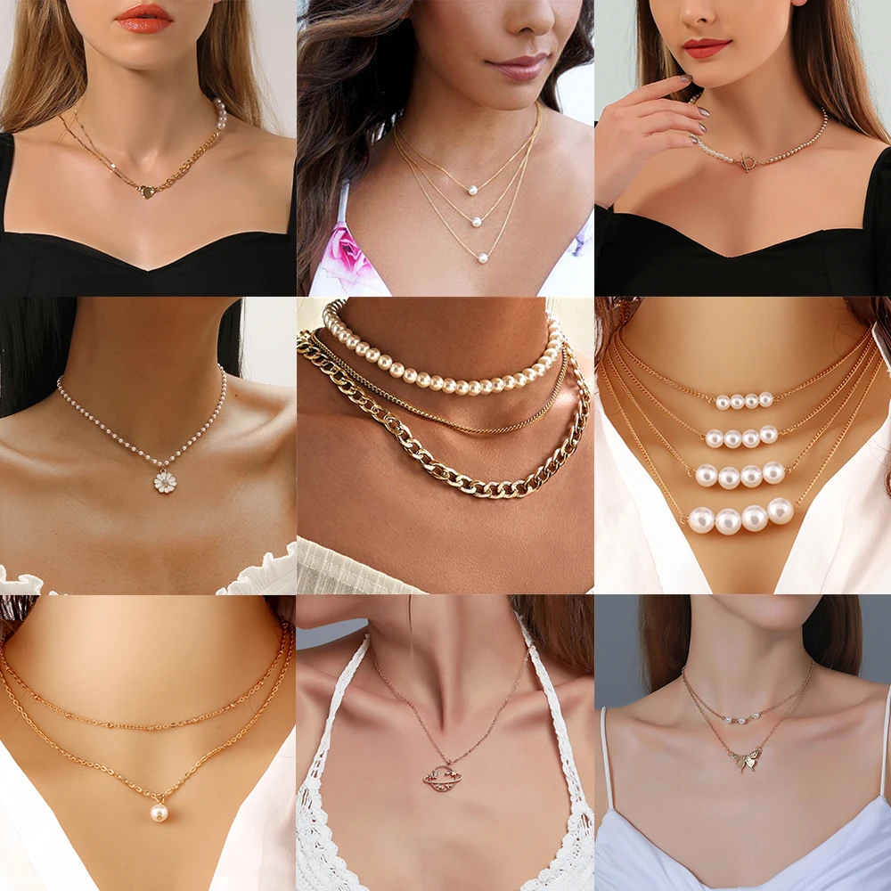 Korean Fashion White Imitation Pearl Choker Necklace for Women Bead Statement Necklace Elegant Temperament Planet Pendant Female
Korean Fashion White Imitation Pearl Choker Necklace for Women Bead Statement Necklace Elegant Temperament Planet Pendant Female
