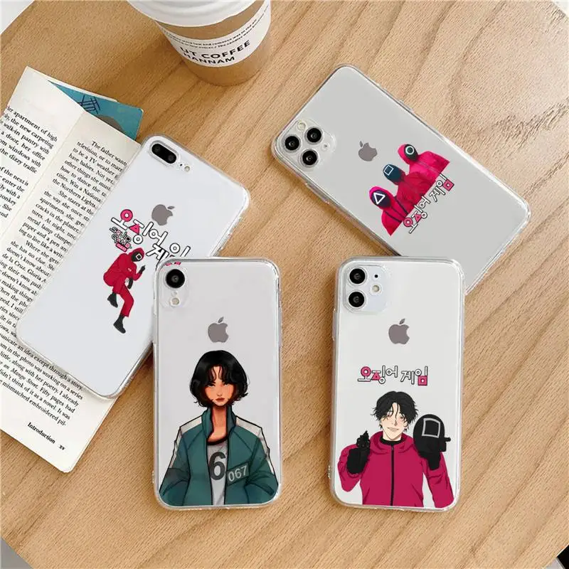 Squid Game Phone Case Transparent soft For iphone 12 11 13 7 8 6 s plus x xs xr pro max mini
Squid Game Phone Case Transparent soft For iphone 12 11 13 7 8 6 s plus x xs xr pro max mini