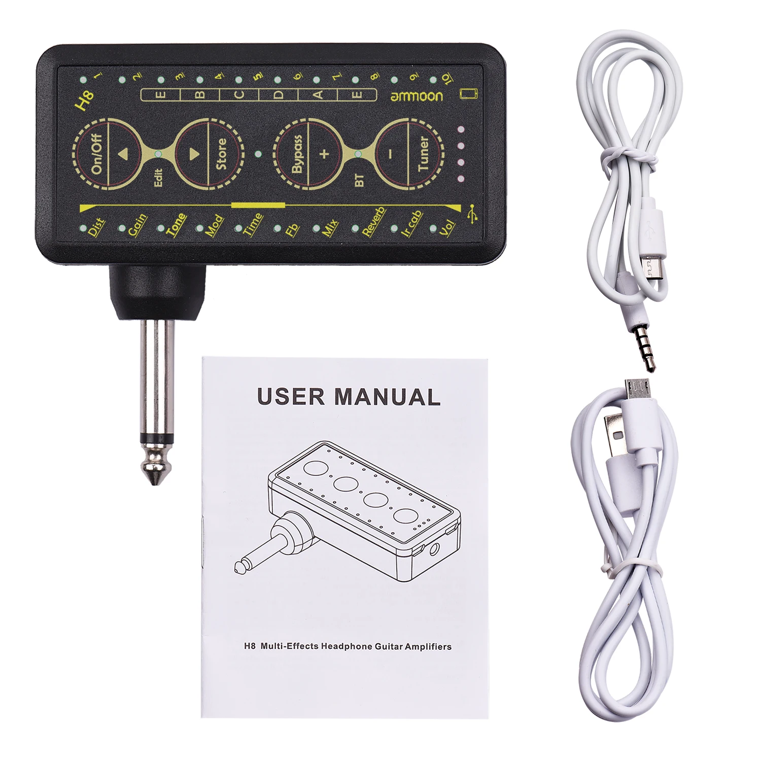 ammoon Multi-effects Guitar Headphone Amplifier Rechargeable Pocket Headphone Guitar Amp with 3.5mm Jack 10 Classic Preamp
ammoon Multi-effects Guitar Headphone Amplifier Rechargeable Pocket Headphone Guitar Amp with 3.5mm Jack 10 Classic Preamp