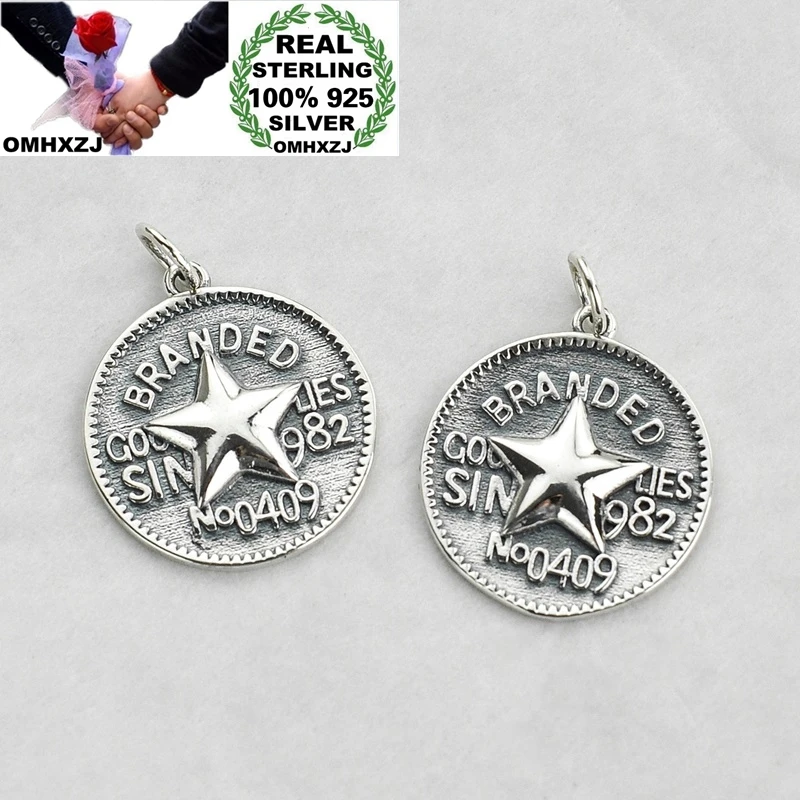 OMHXZJ Wholesale HD60 European Fashion Fine Woman Birthday Party Gift Vintage Round Star 100% 925 Sterling Silver Pendant Charm
OMHXZJ Wholesale HD60 European Fashion Fine Woman Birthday Party Gift Vintage Round Star 100% 925 Sterling Silver Pendant Charm