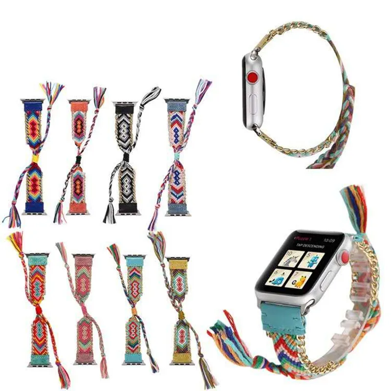 Nylon strap for apple watch band 5 4 3 44mm 40mm 42mm 38mm iwatch band colorful weaving bracelet correa iwatch 6 SE Accessories
Nylon strap for apple watch band 5 4 3 44mm 40mm 42mm 38mm iwatch band colorful weaving bracelet correa iwatch 6 SE Accessories