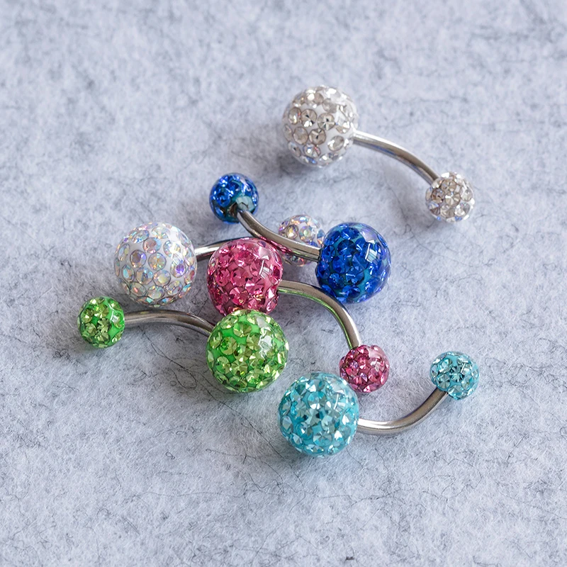 1pc Bling Eopxy Ring Belly Button Rings Round Navel Piercing Ombligo Bar Crystal Stud Barbell Sexy for Woman Body Jewelry 14G
1pc Bling Eopxy Ring Belly Button Rings Round Navel Piercing Ombligo Bar Crystal Stud Barbell Sexy for Woman Body Jewelry 14G