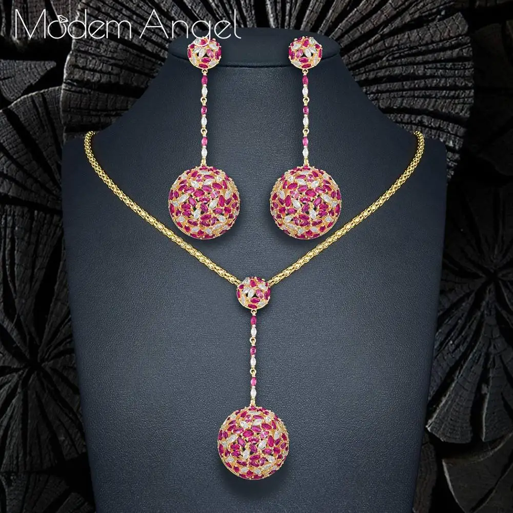 ModemAngel Luxury Disco Balls Nigerian Necklace Earring Jewelry Sets For Women Wedding Indian Dubai Bridal Jewelry Sets
ModemAngel Luxury Disco Balls Nigerian Necklace Earring Jewelry Sets For Women Wedding Indian Dubai Bridal Jewelry Sets