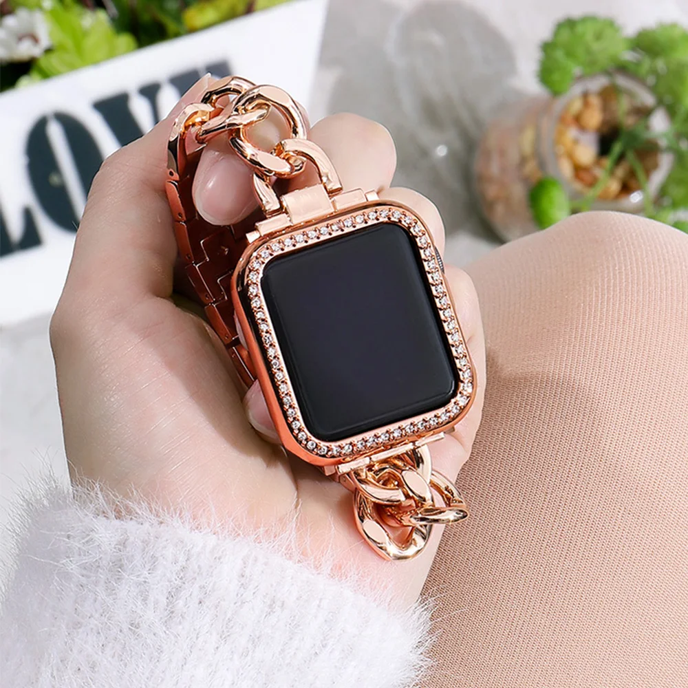 Diamond Bumper Protective Case for Apple Watch Cover Series 6 SE 54321 38MM 42MM For Iwatch 40mm 44mm watch bracelet accessories
Diamond Bumper Protective Case for Apple Watch Cover Series 6 SE 54321 38MM 42MM For Iwatch 40mm 44mm watch bracelet accessories