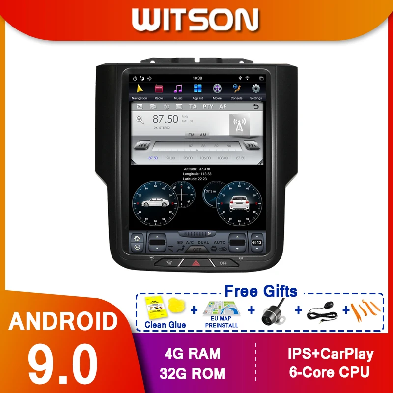 WITSON Android 9.0 vertical screen Car radio tesla GPS NAVIGATION Radio player for Dodge RAM 1500 2011-2017
WITSON Android 9.0 vertical screen Car radio tesla GPS NAVIGATION Radio player for Dodge RAM 1500 2011-2017