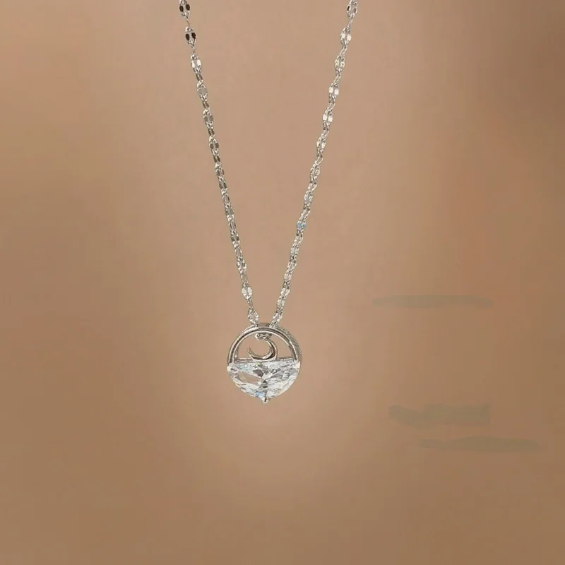 Modern Jewelry Moon Pendant Necklace Popular Design High Quality Shiny Crystal Brass Chain Necklace For Women Accessories Gifts
Modern Jewelry Moon Pendant Necklace Popular Design High Quality Shiny Crystal Brass Chain Necklace For Women Accessories Gifts
