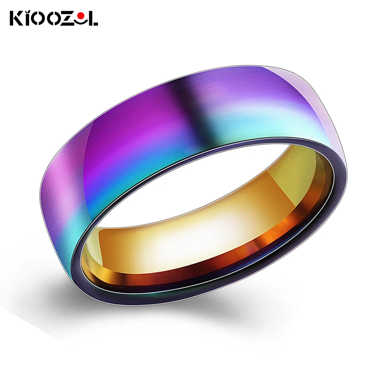 KIOOZOL Smooth Stainless Steel Rainbow Color Ring High Polished Rings For Men Women Couple Popular Jewelry Accessories 231 KO2
KIOOZOL Smooth Stainless Steel Rainbow Color Ring High Polished Rings For Men Women Couple Popular Jewelry Accessories 231 KO2