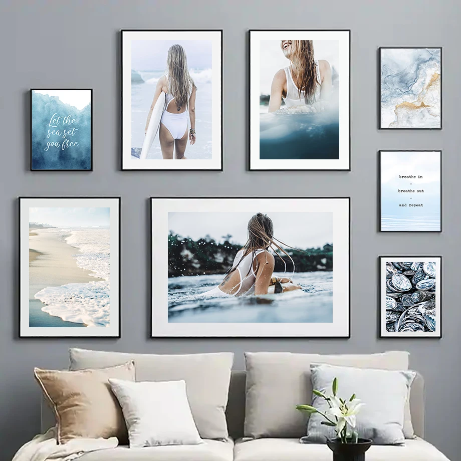 Surfer Girl Sea Beach Shells Conch Quotes Wall Art Canvas Painting Nordic Posters And Prints Wall Pictures For Living Room Decor
Surfer Girl Sea Beach Shells Conch Quotes Wall Art Canvas Painting Nordic Posters And Prints Wall Pictures For Living Room Decor