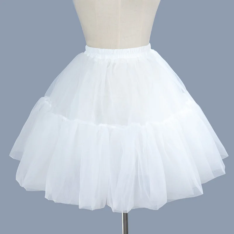 High Quality Women Bridal Multi Layered White Mesh Lolita Short Petticoat Tutu Skirt Princess Sweet Bustle Wedding Underskirt
High Quality Women Bridal Multi Layered White Mesh Lolita Short Petticoat Tutu Skirt Princess Sweet Bustle Wedding Underskirt