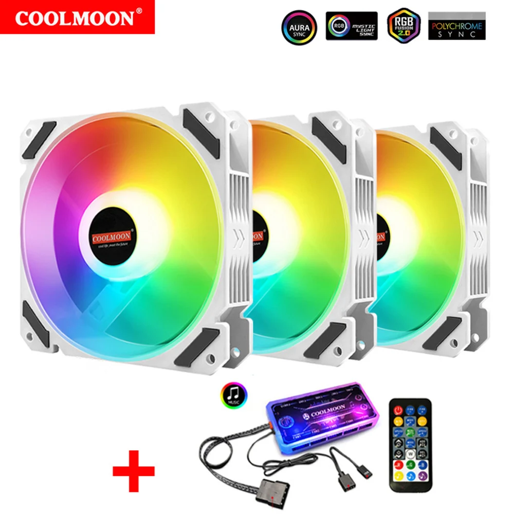 COOLMOON 120 мм компьютер чехол Вентилятор охлаждения кулер комплект Скорость регулируемый RGB светодиодный немой шасси вентилятор охлаждения дл...
COOLMOON 120 мм компьютер чехол Вентилятор охлаждения кулер комплект Скорость регулируемый RGB светодиодный немой шасси вентилятор охлаждения дл...