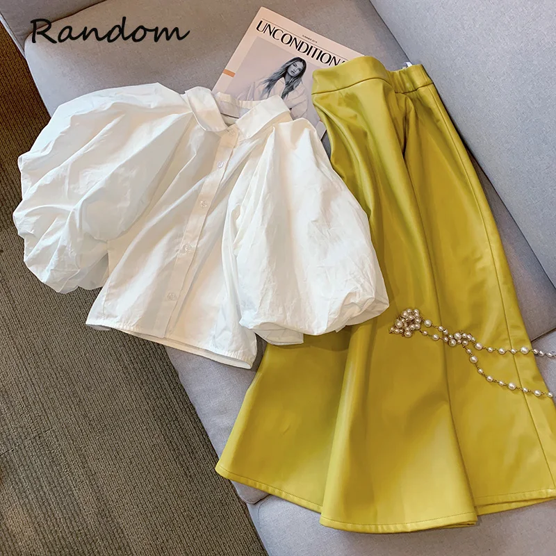 Женский милый костюм, белая рубашка и желтая юбка большого размера, комплект из двух предметов, модная уличная одежда, офисная одежда, Новин...
Женский милый костюм, белая рубашка и желтая юбка большого размера, комплект из двух предметов, модная уличная одежда, офисная одежда, Новин...