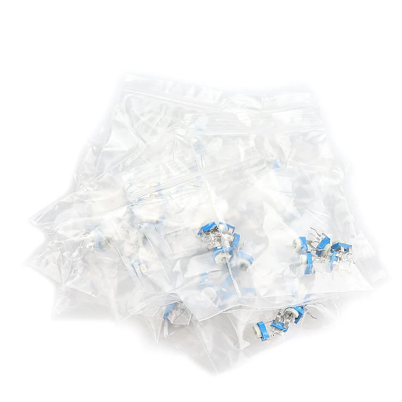 130pcs Trimming Potentiometer RM-065 top adjustment 100ohm-1Mohm RM065 Variable Resistors Assorted Kit 13Type*10pcs=130pcs 
130pcs Trimming Potentiometer RM-065 top adjustment 100ohm-1Mohm RM065 Variable Resistors Assorted Kit 13Type*10pcs=130pcs