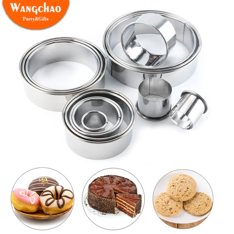 11pcs/Set Stainless Steel Round Cake Mold Baking Mousse Ring Kitchen Tools Pizza Cooking Cookie Cutter DIY Cake Tools
11pcs/Set Stainless Steel Round Cake Mold Baking Mousse Ring Kitchen Tools Pizza Cooking Cookie Cutter DIY Cake Tools