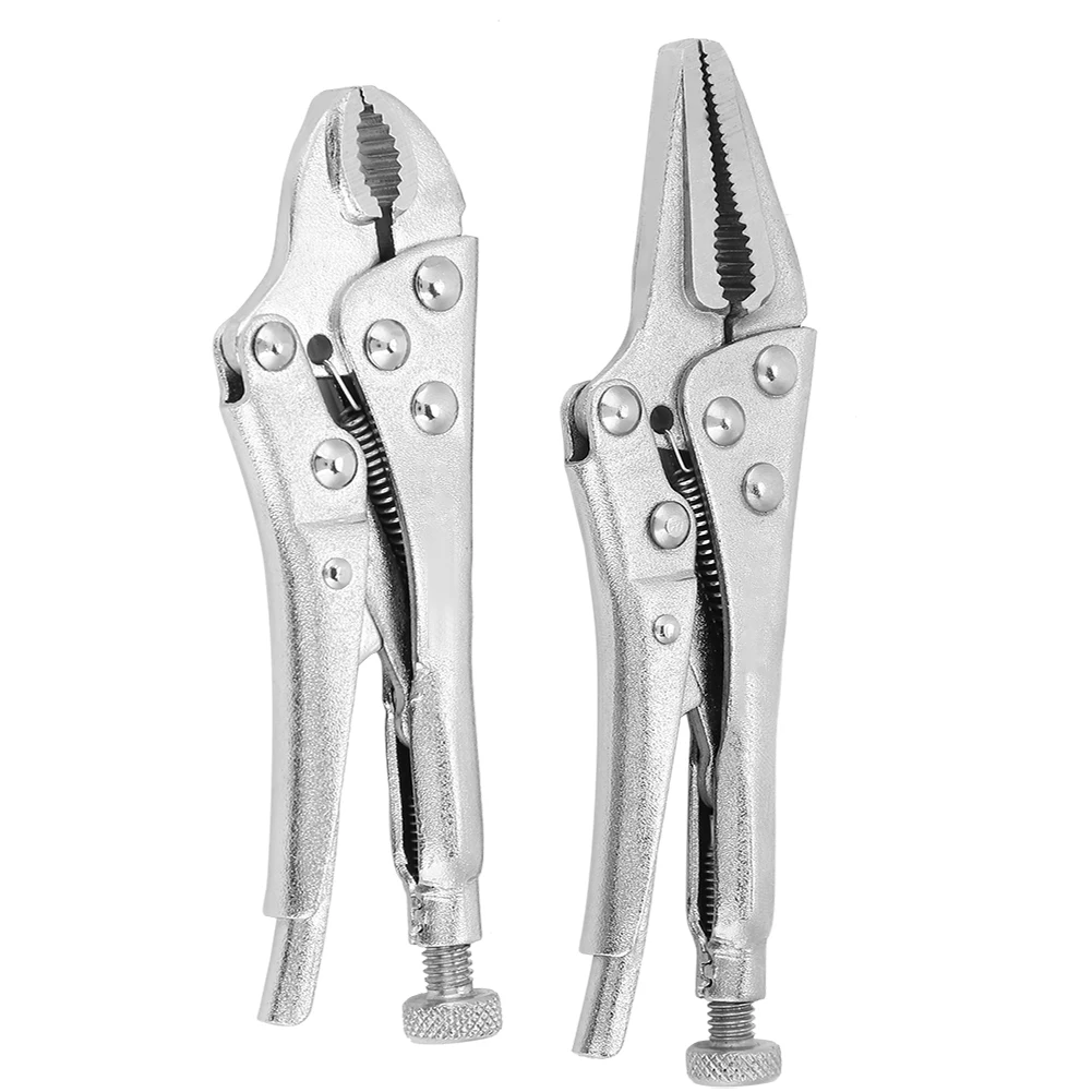 2Pcs Ground Mouth Straight Jaw Lock Vise Grip Clamp Locking Pliers Set Hand Tool High Carbon Steel Wear Resistant Vise Grip Clam
2Pcs Ground Mouth Straight Jaw Lock Vise Grip Clamp Locking Pliers Set Hand Tool High Carbon Steel Wear Resistant Vise Grip Clam