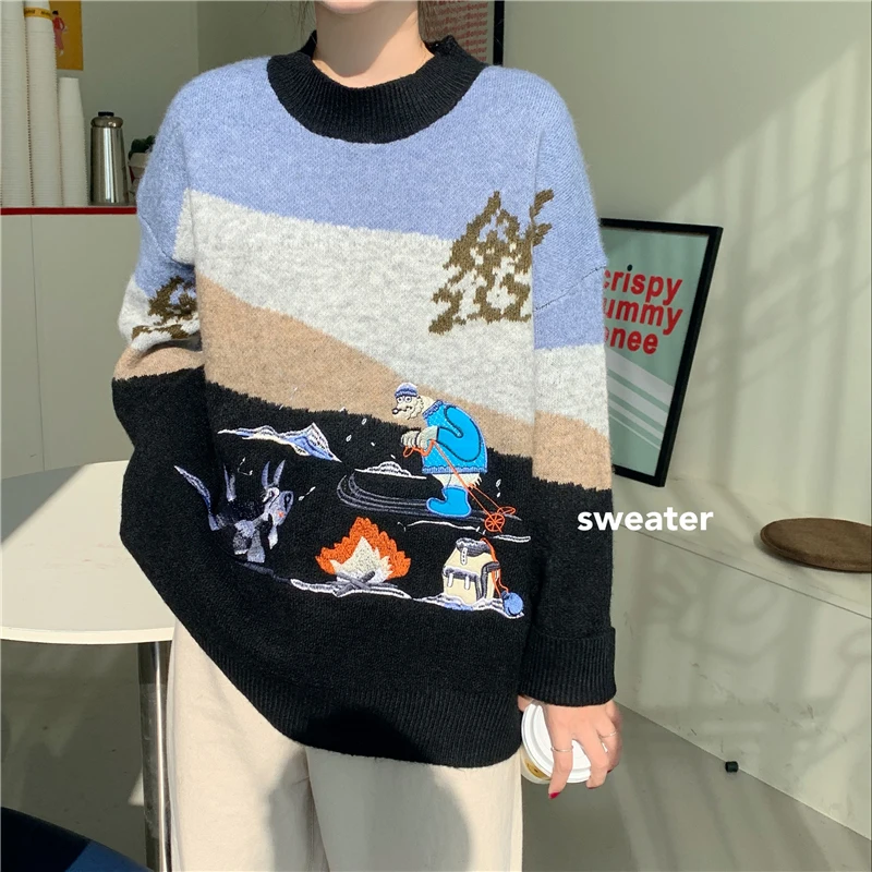 Пуловеры, свитер для женщин, новинка 2020, кавайная повседневная женская верхняя одежда с круглым вырезом и вышивкой в стиле ретро, корейский ...
Пуловеры, свитер для женщин, новинка 2020, кавайная повседневная женская верхняя одежда с круглым вырезом и вышивкой в стиле ретро, корейский ...