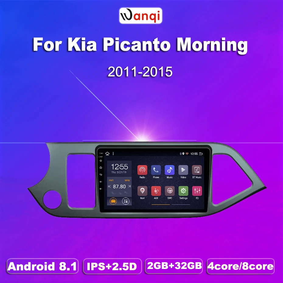 2G ram 32G rom 9 дюймов android 8 1 автомобильный dvd плеер для KIA Morning Picanto 2011 2015 Мультимедиа gps
