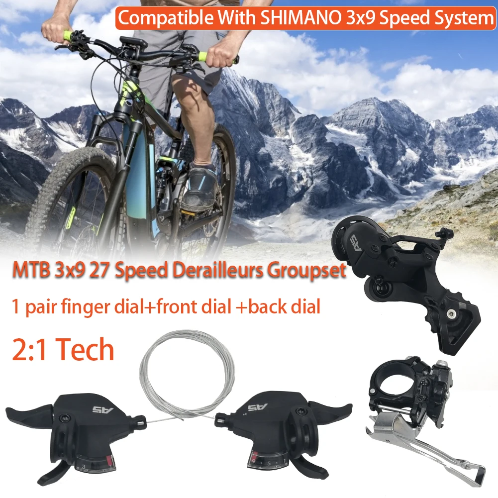 3X9 27 Speed Bicycle Derailleurs Groupset 9s Shifter Lever Front Derailleur 9 Speed Rear Switches Suit Alivio M4000 DEORE M590
3X9 27 Speed Bicycle Derailleurs Groupset 9s Shifter Lever Front Derailleur 9 Speed Rear Switches Suit Alivio M4000 DEORE M590