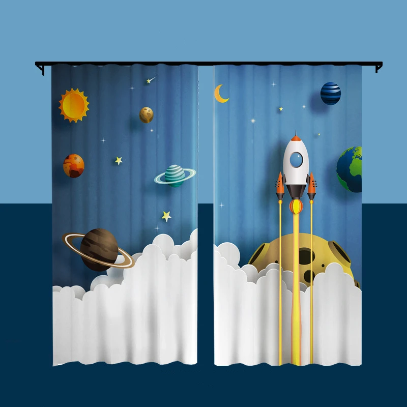 Customer Size Spaceman Cartoon Design Window Curtain Planet Moon Universe Printed Blockout Curtains for Kids Girl Boy Bedroom
Customer Size Spaceman Cartoon Design Window Curtain Planet Moon Universe Printed Blockout Curtains for Kids Girl Boy Bedroom