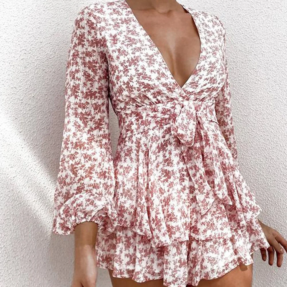 Women Jumpsuit Ruffle Semi-sheer Long Sleeve Bodysuit Striped Floral Print Dress Long Sleeve Bodysuit Striped Floral Print Sweet
Women Jumpsuit Ruffle Semi-sheer Long Sleeve Bodysuit Striped Floral Print Dress Long Sleeve Bodysuit Striped Floral Print Sweet