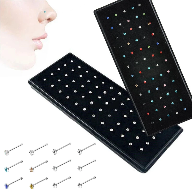 Crystal Rhinestone Nose stud Stainless Surgical Nose Piercing Stud Superfine ear bone needle earrings Body Jewelry
Crystal Rhinestone Nose stud Stainless Surgical Nose Piercing Stud Superfine ear bone needle earrings Body Jewelry