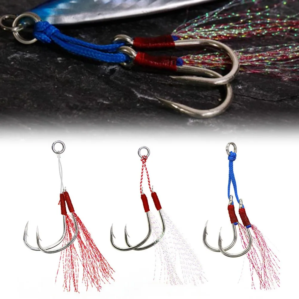 1 Pair Assist Hook Jigging Fishjig Double Pair Barbed Assist Fishing Hooks Jig Lure fishhook Slow Fast High-carbon steel Pesca
1 Pair Assist Hook Jigging Fishjig Double Pair Barbed Assist Fishing Hooks Jig Lure fishhook Slow Fast High-carbon steel Pesca