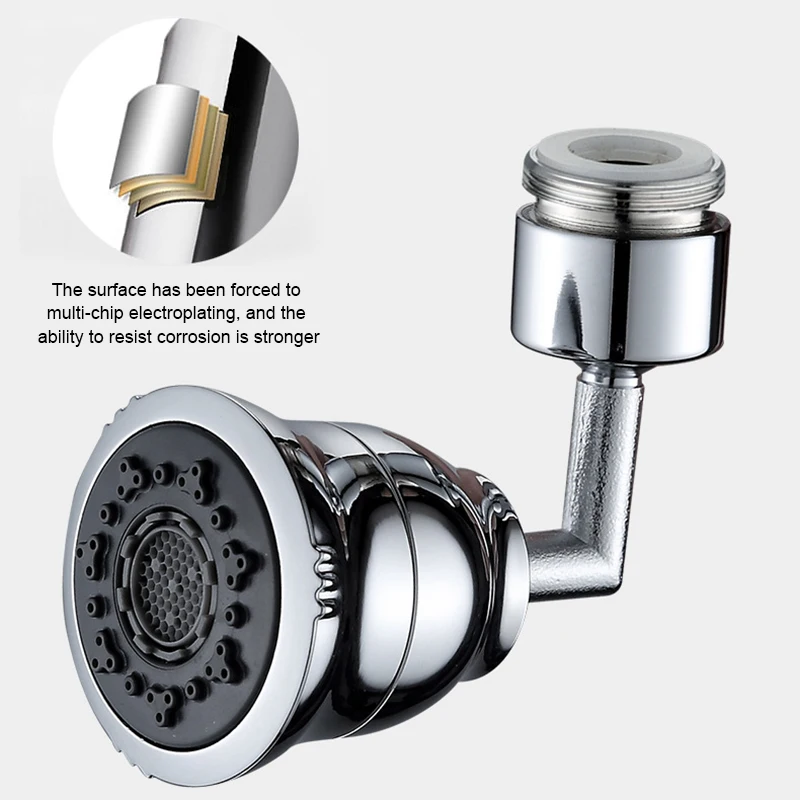 

Tap Aerator 720°rotation Universal Splash-proof Swivel Water Saving Faucet Water Saving Bathroom Tools Filter Head Wash Basin
