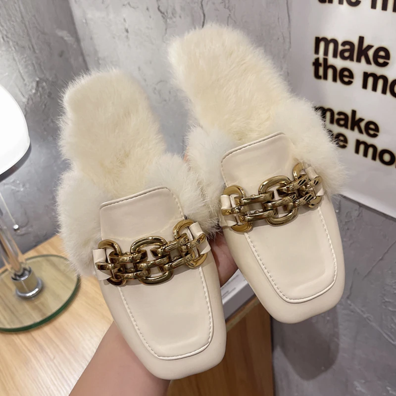 Мюли женские зимние, меховые шлепанцы, плоская подошва, металлическая подошва, сланцы, Повседневная модная обувь, 2021 
Мюли женские зимние, меховые шлепанцы, плоская подошва, металлическая подошва, сланцы, Повседневная модная обувь, 2021