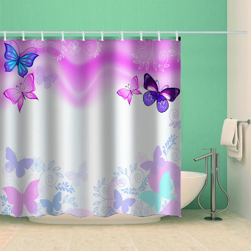 Занавеска для душа с 3D Цифровым принтом в виде бабочки, водонепроницаемая ткань из полиэстера, украшение для ванной комнаты
Занавеска для душа с 3D Цифровым принтом в виде бабочки, водонепроницаемая ткань из полиэстера, украшение для ванной комнаты