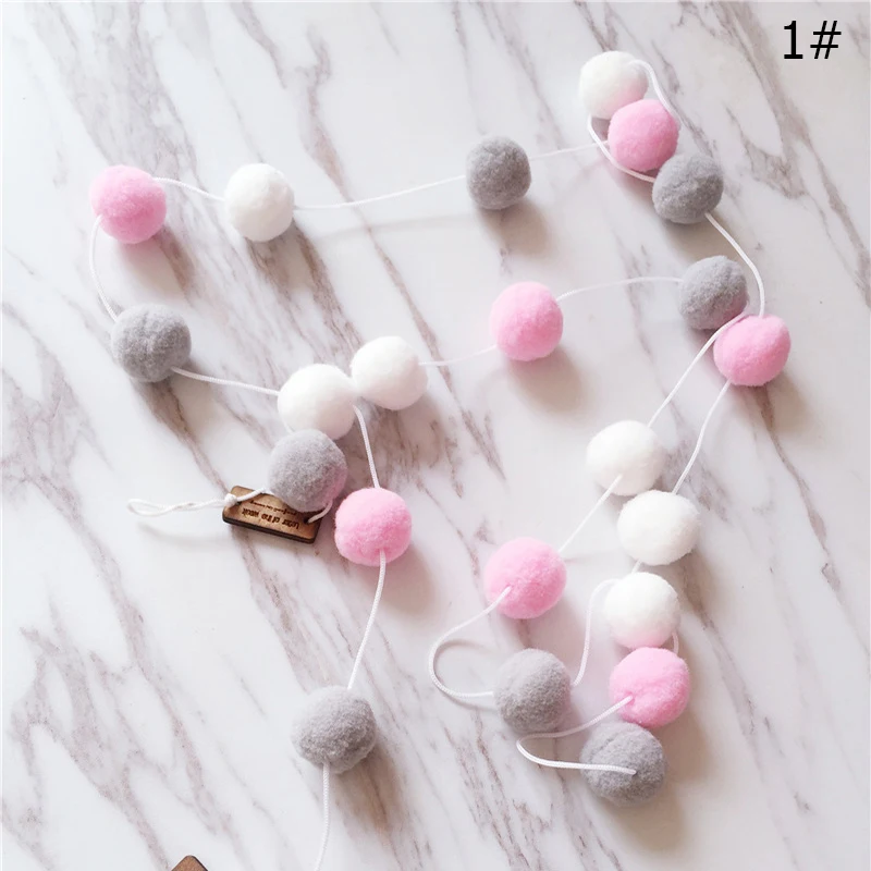250cm Colorful Fuzzy Pompom Banner Garlands Birthday Bunting Pennant Baby Shower Wedding Garland Party Decoration Supplies
250cm Colorful Fuzzy Pompom Banner Garlands Birthday Bunting Pennant Baby Shower Wedding Garland Party Decoration Supplies