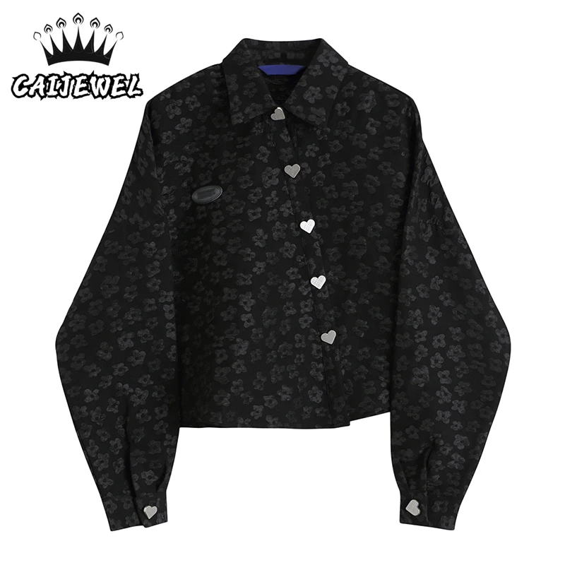 Women's Shirt Jacquard French Irregularity Button Long Sleeves Vintage Polo Collar Ladies TOPs Spring and Autumn Casual Blouse
Women's Shirt Jacquard French Irregularity Button Long Sleeves Vintage Polo Collar Ladies TOPs Spring and Autumn Casual Blouse