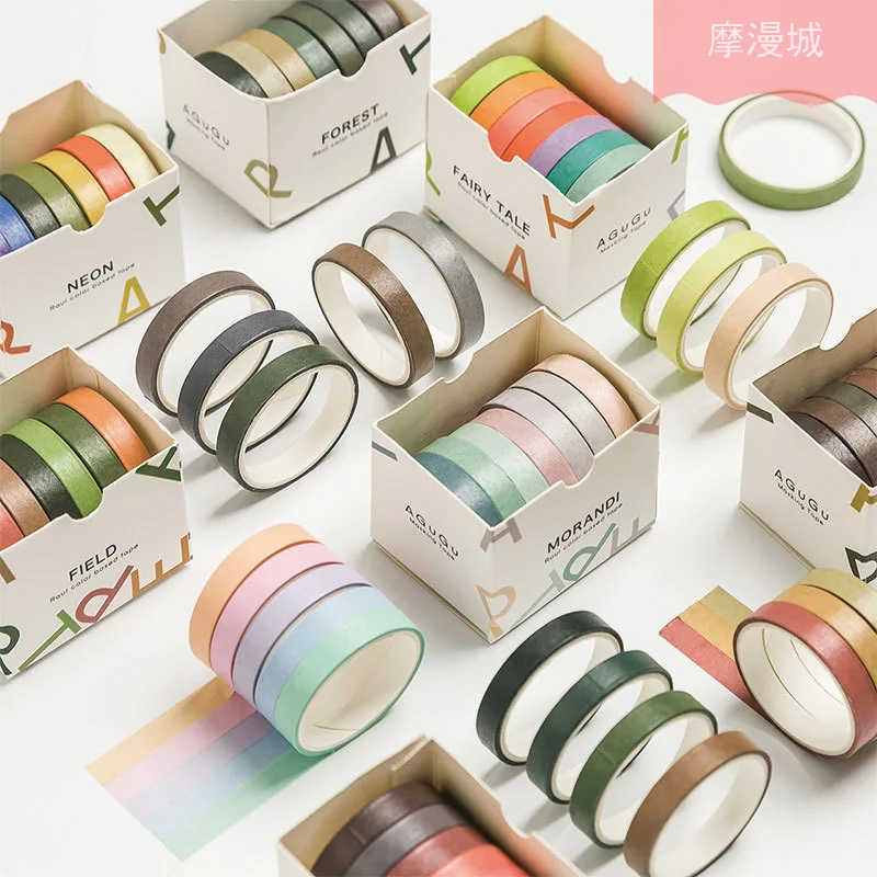 7 pcs/set Retro Solid Color Basic Decoration Washi Tape Set DIY Scrapbook Cute Sticker Kawaii Masking Tape School Supplies
7 pcs/set Retro Solid Color Basic Decoration Washi Tape Set DIY Scrapbook Cute Sticker Kawaii Masking Tape School Supplies