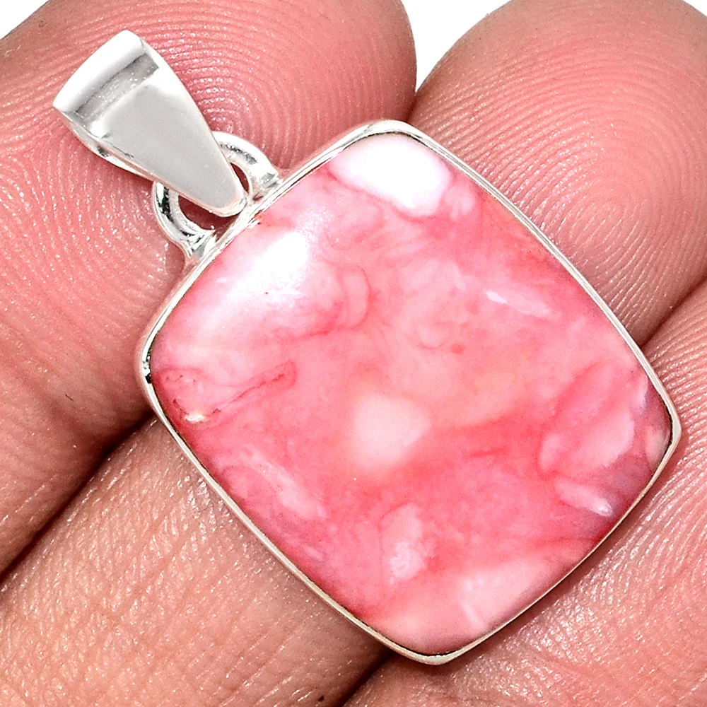 Genuine PINK OPAL Pendant 925 Sterling Silver, Total Length : 35 mm, AP6942
Genuine PINK OPAL Pendant 925 Sterling Silver, Total Length : 35 mm, AP6942