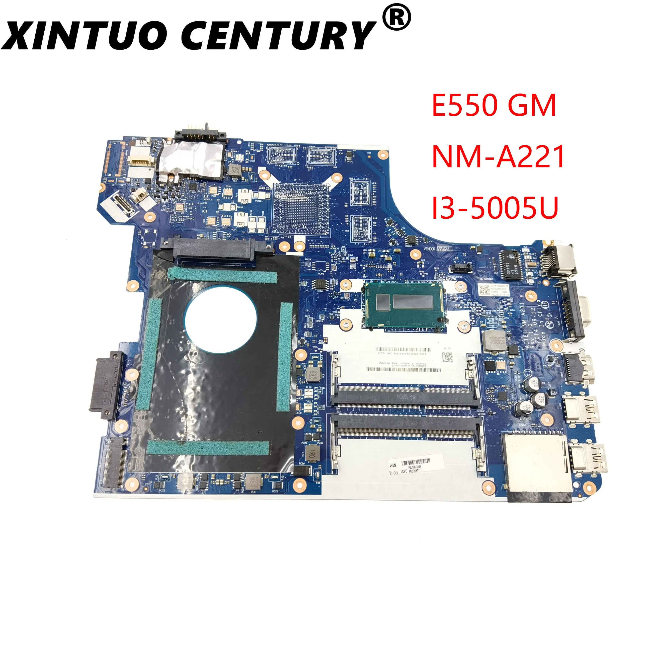 NM-A221 for Lenovo ThinkPad E550 E550C notebook motherboard FRU 00HT777 CPU i3 5005U DDR3 100% test work
NM-A221 for Lenovo ThinkPad E550 E550C notebook motherboard FRU 00HT777 CPU i3 5005U DDR3 100% test work