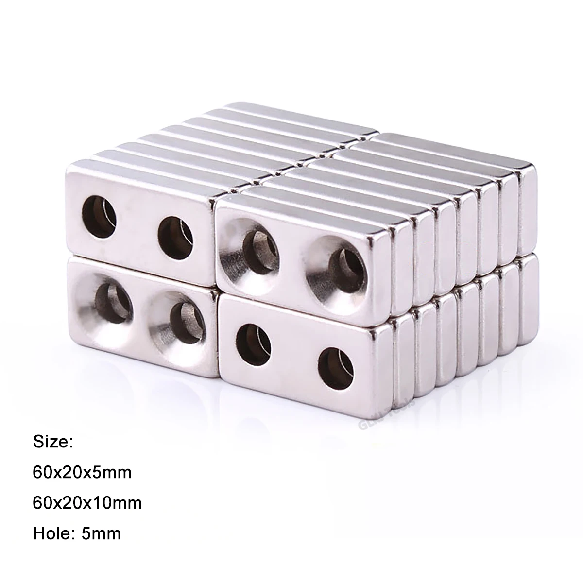 1pcs 60x20mm Thick 5/10mm Rectangle Neodymium Magnets With 5mm Double Countersunk Hole Strong Permanent Magnet Rare Earth Magnet
1pcs 60x20mm Thick 5/10mm Rectangle Neodymium Magnets With 5mm Double Countersunk Hole Strong Permanent Magnet Rare Earth Magnet