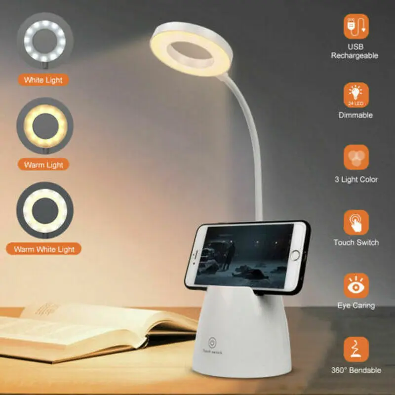 Table Lamp USB 8W Touch Switch Reading Desk Lamp Eye Protection Learning Night Light Charging Dimming Learning Pen Holder Lamp
Table Lamp USB 8W Touch Switch Reading Desk Lamp Eye Protection Learning Night Light Charging Dimming Learning Pen Holder Lamp