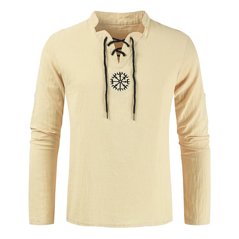 New Fashion Casual Slim Shirt Long Sleeve Cotton Linen Solid Color Shirt Men V Neck Outdoor Tee Tops Loose Vintage Clothing
New Fashion Casual Slim Shirt Long Sleeve Cotton Linen Solid Color Shirt Men V Neck Outdoor Tee Tops Loose Vintage Clothing