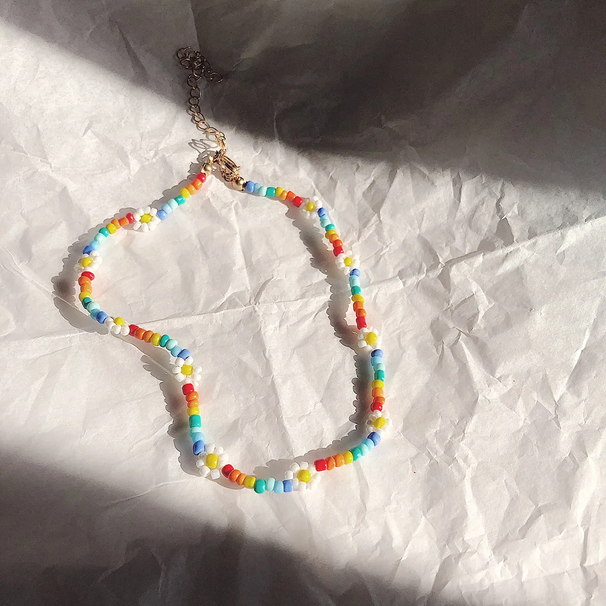 Bohemian Colorful Seed Beads Chain Flower Choker Necklace Statement Short Collar Clavicle Chain Necklace for Women Jewelry
Bohemian Colorful Seed Beads Chain Flower Choker Necklace Statement Short Collar Clavicle Chain Necklace for Women Jewelry